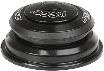 Neco Semi-Integrated Half Cartridge Threadless/Tapered 1.1/8-1.5 Aluminum/Steel Head Set , Black
