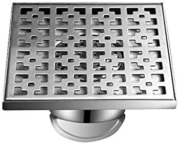 Doccia a Pavimento Scarico a Pavimento Quadrato,Scarico a Pavimento,Canale di Doccia Piastrellabile,Canale di Doccia Piastrellabile,Silver-12×12cm
