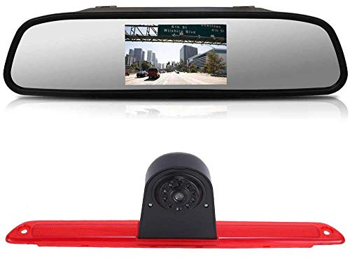 Third 3rd Bremsleuchte Rückfahrkamera Bremslicht Rückansicht mit Nachtsicht+4.3 Screen Replacement for Mercedes Benz W906 W907 W910 316 Sprinter Viano Vito Transit Ducato VW Crafter T5 Master