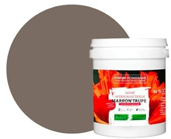 BOX DECO COULEURS Natura Naturfarbe, ökologisch, für Innen- und Außenbereich, Satin-Optik, 1 l, Taupe