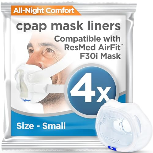 resplabs CPAP Masken Liner kompatibel mit AirFit F30i - Wiederverwendbar, Waschbar, Baumwolle - 4er Pack (Klein)