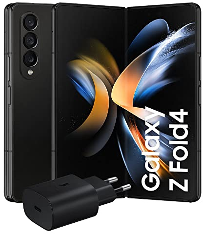 Samsung Galaxy Z Fold4 Smartphone 5G Ladegerät im Lieferumfang enthalten, Android SIM Free, 512 GB, Dynamic AMOLED Display 2 x 6,2 Zoll 7,6 Zoll 1,2, Phantom Black 2022 [Italienische Version]