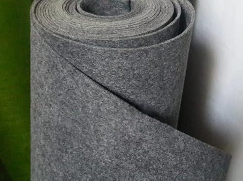 45 x 90 cm 3 mm Grauer Nadelfilz-Polyesterstoff zum Nähen von Bastelbedarf Bastelfilz aus künstlicher Wolle