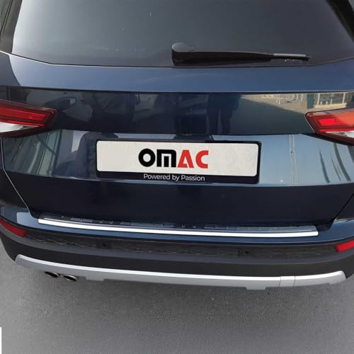 OMAC Ladekantenschutz Stoßstangenschutz kompatibel mit Cupra Ateca 2018-2021 Edelstahl Silber