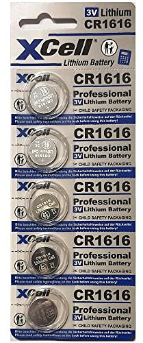 XCell Pile Bouton CR1616 (pour de Nombreux Petits appareils, Longue durée de Vie, Faible Auto-décharge) 148260