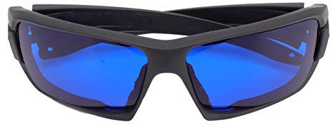 RiToEasysports Golfball-Suchbrille, PC-HD-UV-Schutz und Windschutz-Fahrradbrille für Outdoor-Golf, Blaue Brille (Schwarz