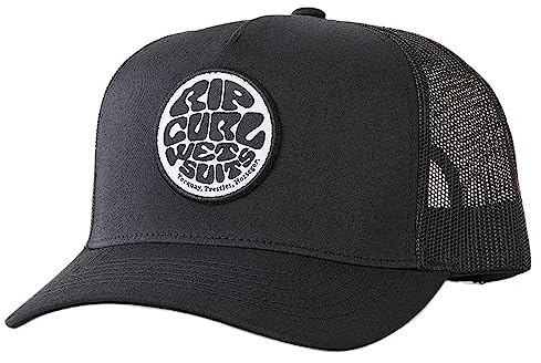 RIP CURL Wetsuit Icon Trucker Cap Hat - Black - Unisex