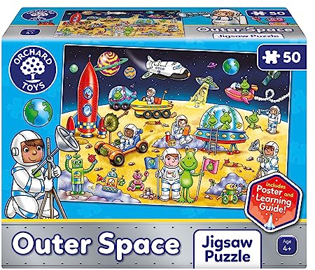 ORCHARD TOYS Outer Space Jigsaw Puzzle, an Out of This World Jigsaw Puzzle, for Children Age 4+, Perfect for Space Fans, Family Game, Educational Game Toy