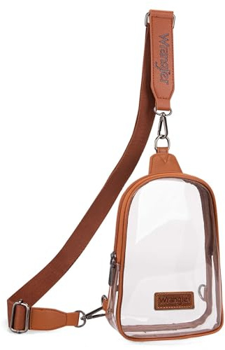 Wrangler Clear Bag for Stadium Events Crossbody Sling Purse Sports Brown