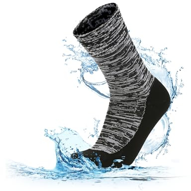 RANDY SUN Wasserdichte Socken Herren Damen, Wasserfeste socken Atmungsaktiv Kältebeständig, Outdoor Wassersport Fahrrad Wandern Trail Rudern Skifahren Radfahren Wandern Golf, 1 Paar