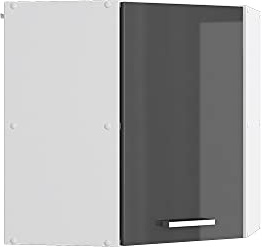 Vicco Hängeschrank R-Line, Anthrazit Hochglanz, 57 cm | Eckhängeschrank mit Tür, zur platzsparenden Aufbewahrung in Raumecken geeignet