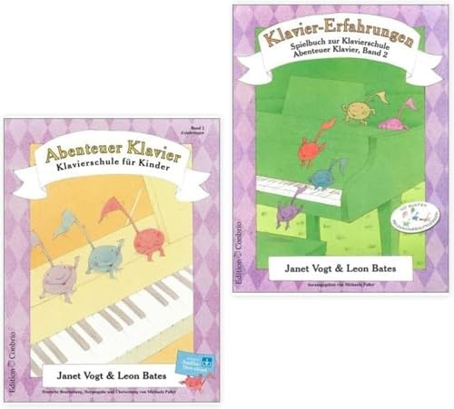 Abenteuer Klavier, Erfahrungen 2. Hauptband + Spielbuch zur Schule 2 | Klavierschule für Kinder| Janet Vogt| ECB 6076 + ECB 6087|ISBN 9783909415274 + 9783909415380 | Notenheft + 2x Piano-Bleistift