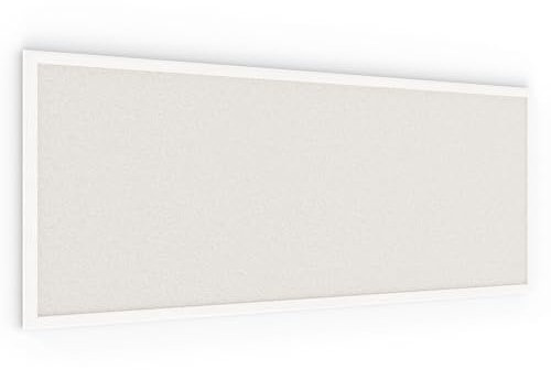 Tableau blanc en liège 100×40 cm cadre en bois laqué BLANC, Tableau d'Affichage Liège, Tableau pour Épingles