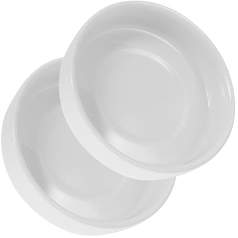 FUNOMOCYA Ceramic Butter Dishes and Sauce Bowls 3-inch White Porcelain Small Condiment Plates for Soy Sauce Olive Oil Dipping Snacks 2pcs Set