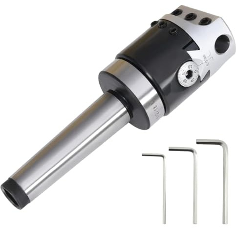 Homgoday Cabezal de mandrinar de 50 mm con vástago de mandrinar MT3 para torno, fresadoras, hardware