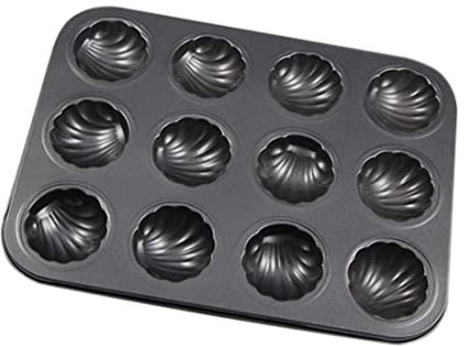 Dorccsi Shaped Baking Tray 12 Cavity Non Stick Madeleine Mold Carbon Steel Cake Mold Madeleine Tray Shaped Baking Tray Cake Tin Non Stick Cake MoldMadeleine Mold