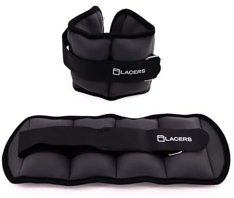 Lacers Petrolline verstellbare Gewichtsweste 3-10kg, Schwarz – für Fitness, Gymnastik, Krafttraining, CrossFit, Joggen – Neopren Laufweste mit Schulterpolstern und reflektierenden Streifen