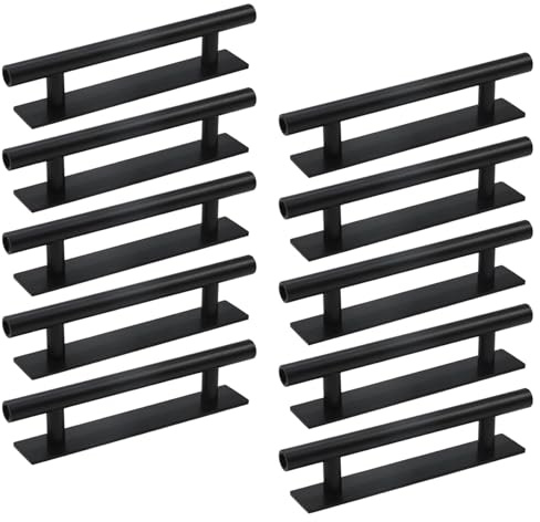 FDRJKN 10Pcs Adhesive Cabinet Handles Pulls,Self Stick Wardrobe Handles, Bathroom Cabinets, Wardrobe Door Handles, Drawers and Sliding Doors