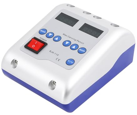 Digital Elektrisch Wax Maschine AC240V Elektrisches Wachsmesser für Zahnärzte Mit 6 Spitzen and 2 LED-Displays Waxing Maschine Mehrzweckwachs Schnitzwerkzeug, für Zahnmedizin, Industrie, Schnitzen