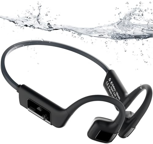 MONODEAL Kopfhörer Schwimmen IP68 wasserdichte Knochenschall Kopfhörer Bluetooth 5.4, Unterwasser Bone Conduction Headphones mit MP3-Player 8GB Speicher, Open-Ear Kopfhörer für Schwimmen Laufen