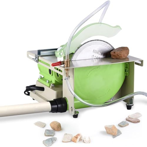 Mini Table Saw 1380W, Multifunctional Lapidary Polisher with Tool Accessories Set, 500-7000r/min Speed, Large Operating Platform for Home Jewelry Making