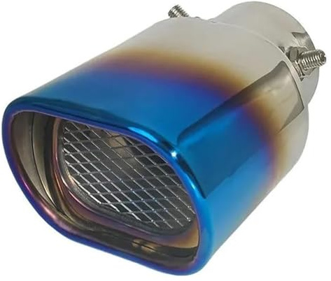 Punta Silenciador Tubo De Escape Recto Acero Inoxidable Para Citroën C3-XR Color Azul 1 Unidad Apto Para Coche Diámetro 5,2-5,8 Cm(Azul)