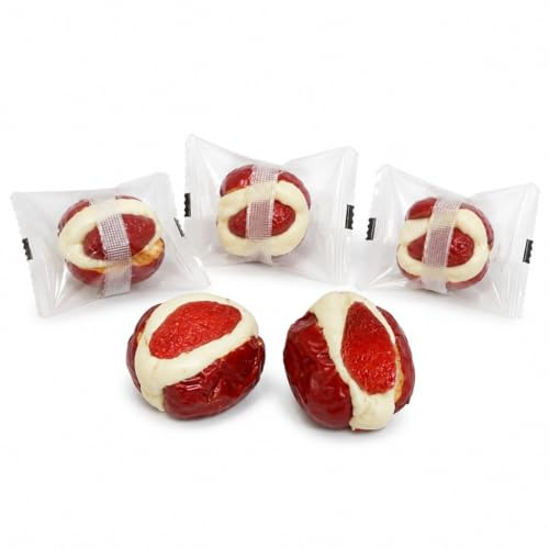 Bocadillos De Azufaifa Con Sabor En Capas, Bocaditos De Dátil Rojo Rellenos De Crema De Leche De Fresa Seca Agridulce, Bocadillos For Viajes Y Oficina For Llevar, 250 G(2bag)
