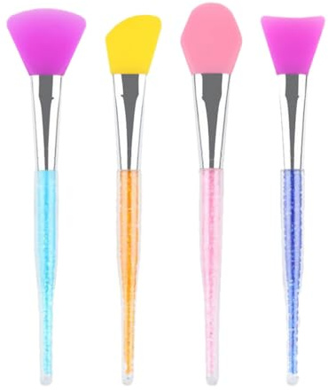 4 Pinceles de Silicona para Mascarilla Facial, Aplicador de Barro