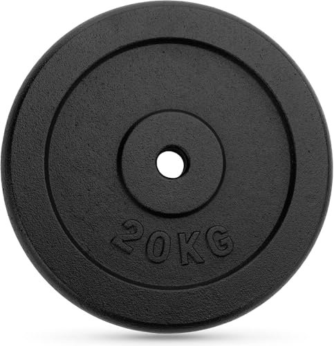 Gymtek® Hantelscheibe - 20 kg Gewichte, 29 mm - Gewichtsscheibe, Hantelgewichte