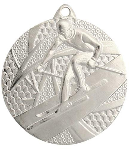 10 Stück Medaille Wintersport Ski aus Stahl Gold / Silber / Bronze MMC3950