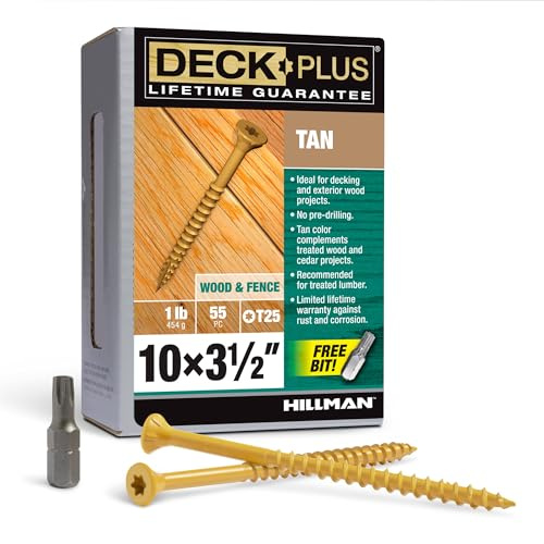 Hillman Fasteners 48421 LB 3.5x10Tan Deck Screw
