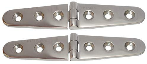 Charnière inox 152x30mm Epaisseur 4,5mm (Lot de 2) inox A4-316
