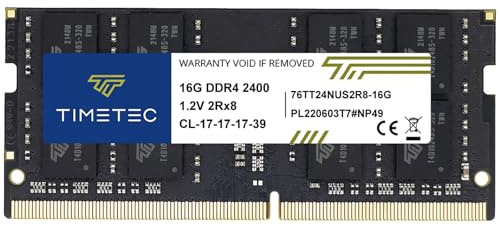 Timetec 16 GB DDR4 2400 MHz (PC4-2400T) PC4-19200 SODIMM – Non-ECC Unbuffered, 260-Pin, 1,2 V, CL17 Speichermodul für Laptops, Mini-PCs und All-in-One-Computer