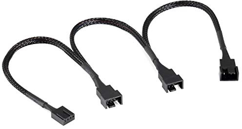 POPPSTAR PWM Lüfter Verteilerkabel (20-20-20cm, 4-Pin Buchse auf 1x 4-Pin PWM Stecker und 2x 3-Pin Stecker), zum Anschluss von Prozessor- und Gehäuselüftern an Mainboard