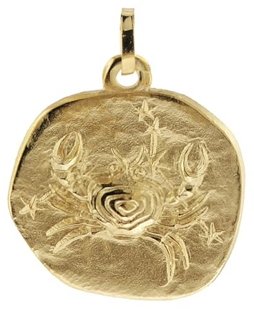 trendor Sternzeichen-Anhänger Krebs 333 Gold 20 mm 08982-07 | Anhänger Tierkreiszeichen für Damen, Herren und Kinder, Made in Germany