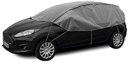 Abdeckplane Halbgarage Sonneschutz, Schneeschutz, UV Schutz, Winter & Sommer Größe S-M kompatibel mit Hyundai i10