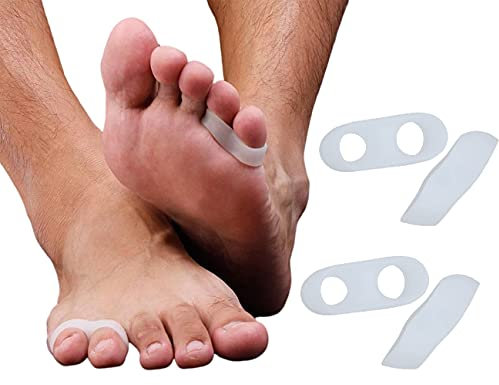 4 Stücke Gel Zehe Separator Zehenspreizer Abstandhalter Kleine Zehenkissen Abstandhalter Pads für Verhinderung Reiben Überlappend, Geeignet für Laufen, Wandern, Yoga