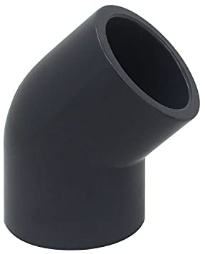 Pvc manguito 45 grados tuberia codo racor riego conector adaptador piscina acuario hidroponico tubo agricola (Diámetro interno 90mm)