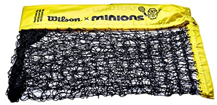 Wilson Tennisnät, Minions tema, 5,5 m lång, inkl. Bärväska, nylon, gul