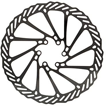 URFEDA Fahrrad Bremsscheibe 160mm 6 Loch Edelstahl Fahrrad Scheibenbremse mit 6 Schrauben Universeller Bremsscheibe für die meisten Fahrrad Rennrad Mountainbike BMX MTB, Schwarz, Durchmesser: 44mm
