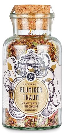 Ankerkraut Blumiger Traum Kräutertee, 45g im Korkenglas, Loser Tee in Premium Qualität, Geschenk-Idee, Getränk zum Wohlfühlen