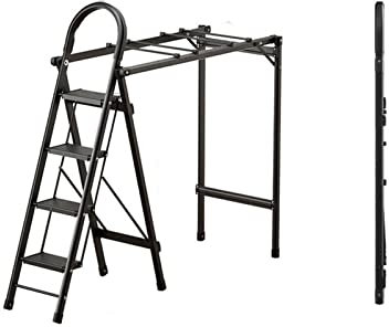 Wäscheständer/Wäschetrockner Multifunktionales Kleidertrocknungsregal Dual-Purple-Faltfalt Teleskope Treppe Aluminiumlegierung Fischgräten-Leiterboden Kleidung Trockenstange Clothes Drying Rack