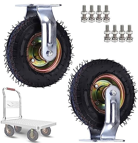 Bockrolle, Lenkrolle Luftrad, Transportwagen Gummiräder, Ø 150/200/250 Mm, Tragkraft 100 Kg, 360 Grad Drehbar, Luftbereift, for Trolleys, Möbelroller Transportroller, Werkbank Rollen