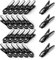 KEPLIN 24 Pack Black Laundry Pegs - Durable Plastic Clothespins with Strong Spring for Secure Clamping - Safe, Odourless & UV Resistant (Black)