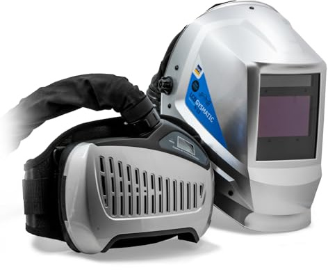 GYS, Masque de Soudage Respiratoire LCD GYSMATIC 3/9-13 G AIR True Color XL, Champ de Vision 100x60mm, Assombrissement Auto 0,04ms, Classe Optique 1/1/1/1, Filtre TH2 pour MMA, TIG, MIG/MAG & Meulage