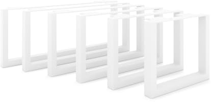 HEVVA 2er-Set Möbelfüße - Graz - Höhe 20 cm (Tiefe 40 cm, Weiß) | Möbelkufen, Möbelbeine, Waschtischunterschrankfüße, Standfüße, Design-Möbelfüße, Möbelfüße für Waschbeckenunterschrank
