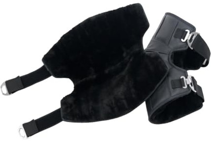 Knieschoner Motorrad Kniewärmer PU Leder Knieschützer Wasserdichte Knieorthese Verstellbare Kniebandage Winddichter Knieschutz Plüschfutter Beinwärmer Kuschelige Knieprotektor für Motorrad Fahrrad