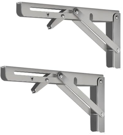 Klappbare Regalhalterungen – robuste Edelstahl-Regalhalterung für Banktisch, platzsparende DIY-Halterung, maximale Tragkraft: 250 kg (40,6 cm – 2 Stück)