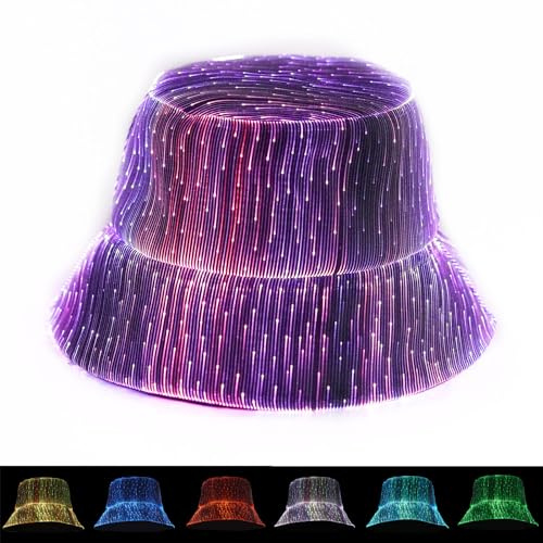 lumisonata LED-hinkhatt, rave hinkhatt 7 färger, upplyst hatt rave-tillbehör, neon blinkande festivalutrustning, futuristiska galna hattar för män och kvinnor festhattar