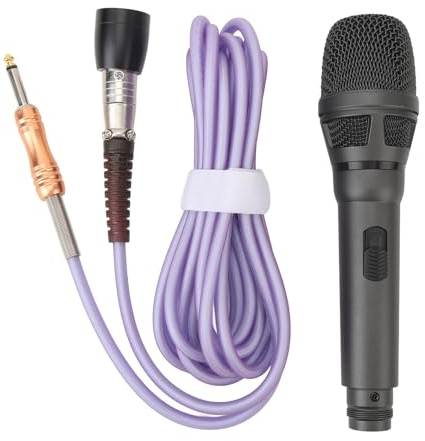 Microphone Filaire, Micro Vocal Dynamique à Prise Cardioïde Portable en Métal, Microphone de Karaoké Dynamique Compatible avec la Machine de Karaoké pour les Activités de Plein Air de Mariage de Chant